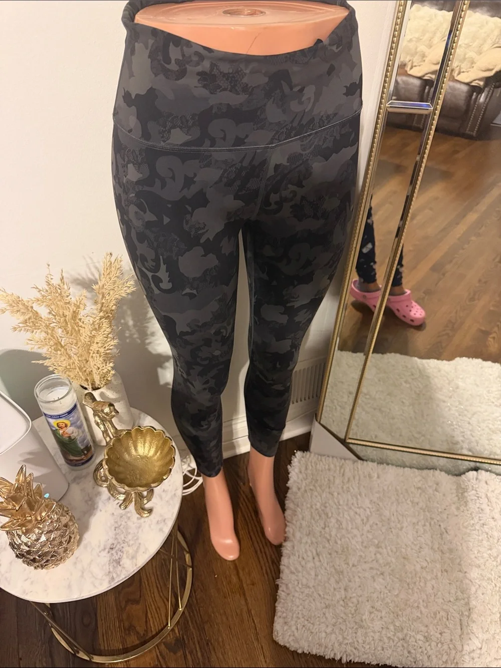 lululemon athletica Black Gray Printed High-Rise Leggings